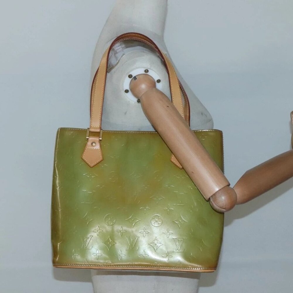 LOUIS VUITTON Monogram Vernis Houston Hand Bag Baby Blue M91005 LV Auth 130139 - Picture 3 of 16